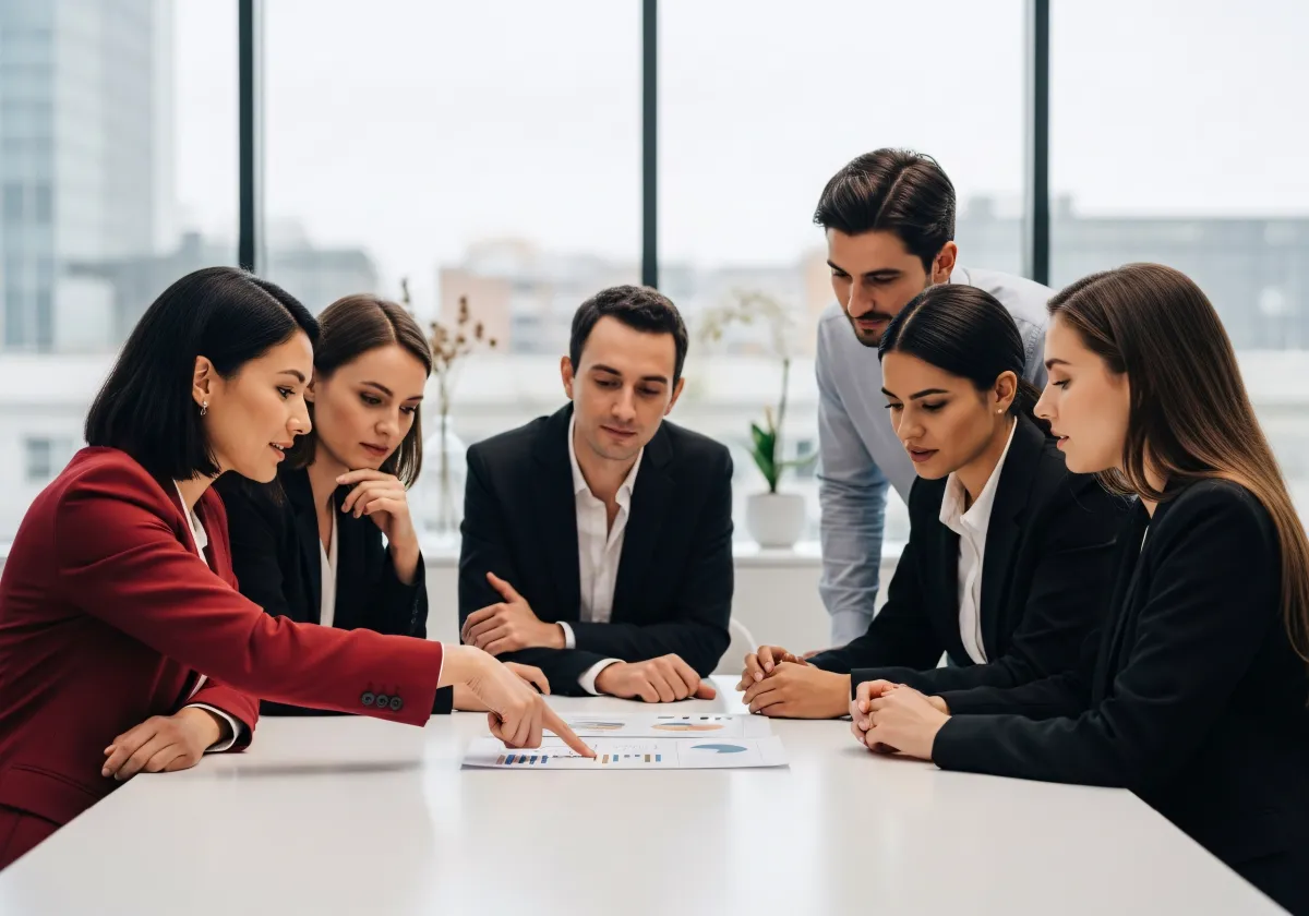 Equipa portuguesa reunida para análise competitiva empresarial